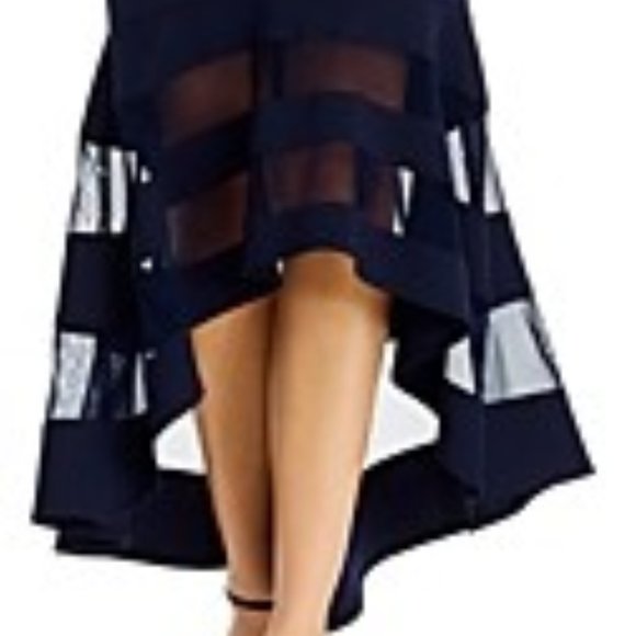 AQUA Double-Strap Illusion-Hem Midi Dress Size 2 - Picture 5 of 13